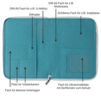 Deutsch U-broschüre blau zip A5 notebook premium weichem filz kind mutterschaft pass abdeckung und mutterpass mutter passport abdeckung