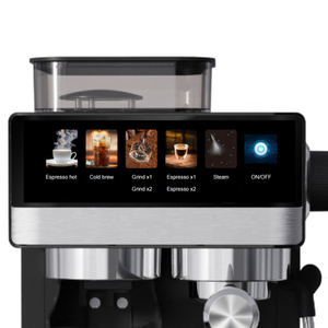 <span class=keywords><strong>Machine</strong></span> à café expresso semi-automatique avec 20 réglages de mouture et mousseur à lait, 1350W pour une crème riche, idéale pour le café et la maison - Product Image 3