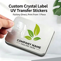 Etiqueta de Cristal, Etiqueta de Transferencia UV, Etiqueta Personalizada, Adhesivo de Estampado en Caliente, Logotipo de Marca Personalizado, Etiqueta Impermeable