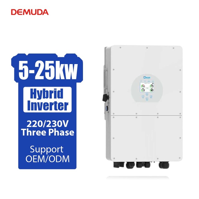 deye 15kw Hybrid Inverter Three Phase 15kw 20KW 25KW AC MPPT 6KW Sun Inversor 12kw 400V 60Hz Hybrid Solar System