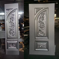 Plato de Acero Inoxidable, precio barato, molde, piel de puerta de acero, hoja de hierro prensado en relieve, Panel de piel de puerta de Metal para puerta