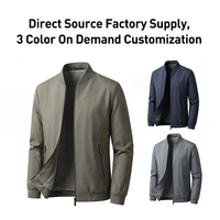 Blouson décontracté pour homme avec design matelassé, col baseball, coupe ample et fermeture éclair – Nouveautés en gros pour l'automne