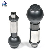 Corps en acier au carbone, revêtement en zinc, tête en plastique, personnalisation du support, bouton de traction à tête sphérique, poussoir indexable, résistant à la corrosion