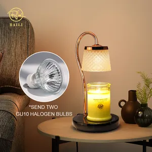 Hot-Selling moderne Home Schlafzimmer Marmor Aroma therapie Wachs lampe kreative feuer freie rauchfreie Kerze warme Tisch lampe