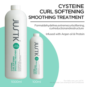 Justk Cysteine Curl Softening Smoothing Treatment voor professioneel gebruik in de salon 100ml 1000ml Proteïne Haarverstevigende Keratine Haarbehandeling - Product Image 2