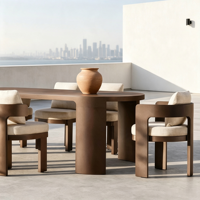 Ensemble de canapé et de chaises d'extérieur modernes en alliage d'aluminium pour la cour, l'hôtel, la villa - Meubles de jardin durables et imperméables