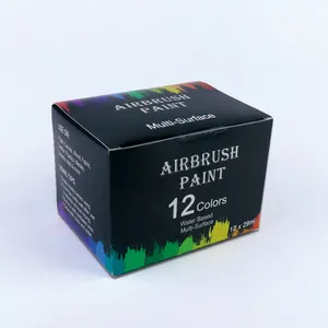 12 Farben Paint Kit Multifunktions-Airbrush-Farbe für Papier wand Auto Leder Kunst handwerk Acryl Airbrush-Farbset