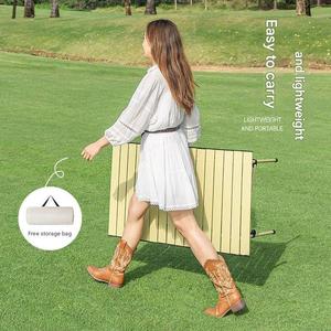 Modern Stainless Steel Folding Metal <b>Table</b> Square 2-Seater Wholesale <b>Portable</b> Outdoor Camping <b>Picnic</b> Roll Furniture Stylish Outd - Product Image 5