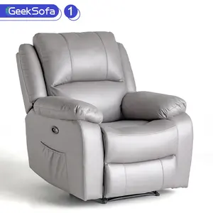 Geeklazy tembel çocuk Modern kumaş güç elektrikli Recliner sandalye sallanan döner ve masaj ile oturma odası mobilya için