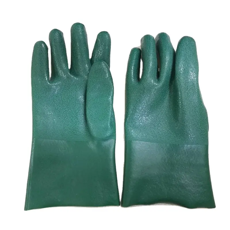 Тяжелые резиновые перчатки с ПВХ покрытием