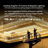 Plafonnier Lustre LED Moderne en Cristal de Luxe Gouttes de Pluie pour Salon