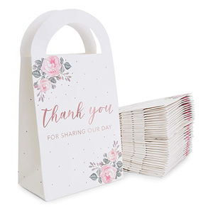 China factory cheap wholesale high grade thank you customized gift packaging wedding paper bags