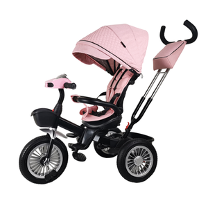 <span class=keywords><strong>Triciclo</strong></span> Infantil para Exteriores <span class=keywords><strong>con</strong></span> Manillar para Padres, Toldo, Cesta de Almacenamiento y Ruedas <span class=keywords><strong>con</strong></span> Amortiguación para Niños de 2 a 5 Años - Product Image 4