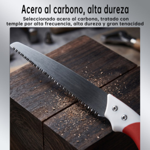 Sega da potatura 270 mm con rivestimento elettrolitico, denti affilati, telaio in acciaio ad alto tenore di carbonio, impugnatura ergonomica antiscivolo per giardinaggio e carpenteria - Product Image 3