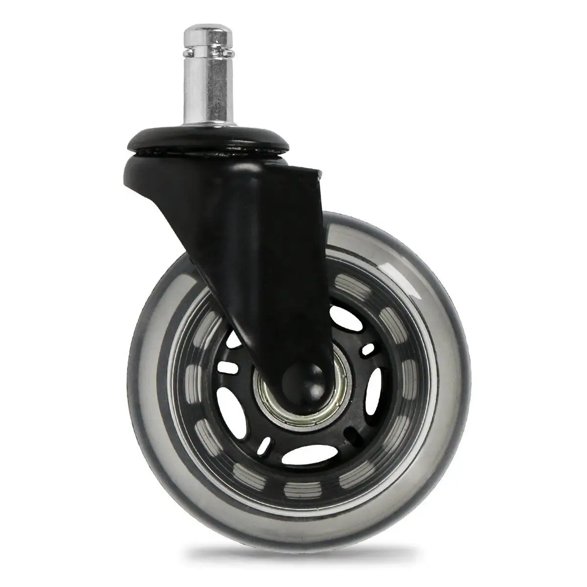 3 Inch Pu Bureaustoel Wielen Zware Rollerblade Caster Wielen Voor Alle Vloeren, Hardhout