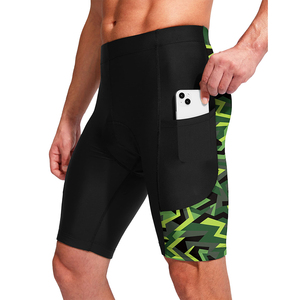 Shorts de cyclisme pour hommes en polyester et élasthanne personnalisés, respirants, à séchage rapide, pour le sport en plein air, avec rembourrage pour la pratique du vélo - Product Image 1