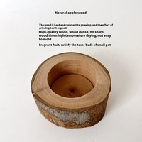 Grande mangeoire ronde classique en bois écologique pour hamsters et petits animaux, toutes saisons