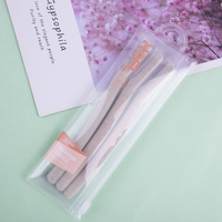Rasoir à sourcils biodégradable en paille de blé avec lame en acier inoxydable - Couleurs rose nude et bleu, emballage personnalisé, prix bas Chine