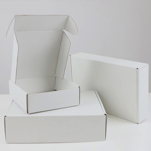 Boîtes d'expédition en carton ondulé à trois couches en gros pour l'emballage logistique express, accessoires vestimentaires carrés avec pelliculage brillant - Product Image 5