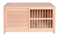 Cage à oiseaux naturelle en bois massif rectangulaire pour animaux de compagnie, chat, chien, famille, cage à pigeons, cage de reproduction, boîte en bois