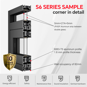 Bão bằng chứng thụ động nhà ra nước ngoài mở cửa sổ đôi Ba tráng men nhôm Nhiệt Cách Nhiệt nhiệt bị hỏng cửa sổ - Product Image 2