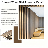 Panneau mural acoustique moderne en MDF à grain de noyer, grille décorative insonorisante pour chambre d'hôtel et fond TV
