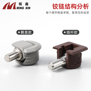 Ming Xin Two In One Shelf Support Plastic Iron Nickel Plating For Furniture Cabinets <b>Wardrobes</b> - Product Image 3