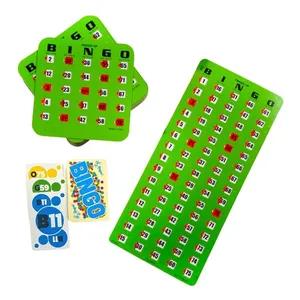 Finger Tip Bingo Cards Set Easy Read Colorful Bingo Heavy Duty Jumbo Shutter Bingo Cards with Sliding Windows