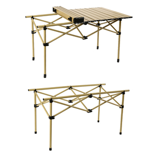 Conjunto de Mesa y Sillas Plegables para Exteriores, Portátiles, de Cinco Piezas, de Aleación de Aluminio para Camping - Product Image 4