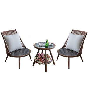 Fauteuil inclinable simple pour <span class=keywords><strong>balcon</strong></span>, confortable <span class=keywords><strong>chaise</strong></span> longue en rotin, ensemble <span class=keywords><strong>table</strong></span> et chaises en rotin, service à thé de loisirs pour l'extérieur - Product Image 6