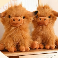 Vente directe fabricant – Peluche personnalisée de vache des Highlands écossaise brodée, super douce, pour anniversaire, en PP