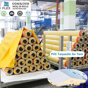 Tissu <span class=keywords><strong>de</strong></span> tente en PVC <span class=keywords><strong>imperméable</strong></span> et résistant aux UV FLFX, bâche robuste pour auvent industriel - Product Image 1