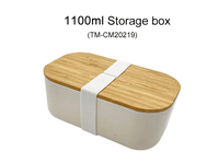 Boîte alimentaire réutilisable en fibre de bambou pour légumes, protection réfrigérateur, motif dessin animé, pour aliments frais, 250ml/350ml, style Japandi