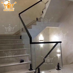 <span class=keywords><strong>Scala</strong></span> Moderna in Vetro Temperato e Acciaio Inossidabile con Ringhiera in Vetro, per Interni di Hotel, Design Ecologico e Durevole - Product Image 2