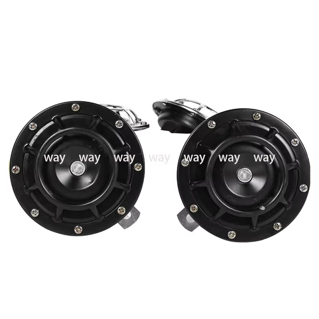 12V 115DB Super Loud Compact Electric Blast Tone Air Horn Kit Multi-Tone Car Horn Any 12 Volt Vehicle Waterproof Disc Woofer