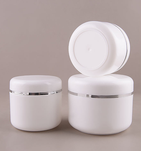 Conteneurs cosmétiques personnalisés à large bouche, blanc, noir, ambre, pot en plastique pour animaux de compagnie avec couvercle en aluminium, 100ml - Product Image 4