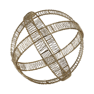 Scultura a sfera in metallo intrecciato per decorazioni per la casa, soggiorno, ufficio, mensola, tavolino da caffè. - Product Image 2
