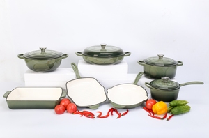 Bộ nồi chảo LOVFE bán buôn, tráng men, 7 món, chất lượng cao, bộ tốt nhất, chống dính, bằng gang - Product Image 5