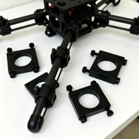 Pince de fixation en plastique pour tube de drone RC 16mm 20mm, support de tube en fibre de carbone pour quadricoptère, pièces de rechange pour châssis de drone