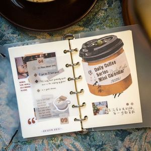 Coffee-Themed 2026 Planner with <b>Mini</b> Calendar and Memo Section for Office <b>Desk</b> - Product Image 5