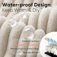 Canapé-lit orthopédique moderne et personnalisé en velours côtelé pour chien et chat, avec mousse à mémoire de forme déchiquetée, imperméable, lavable, écologique, directement de l'usine
