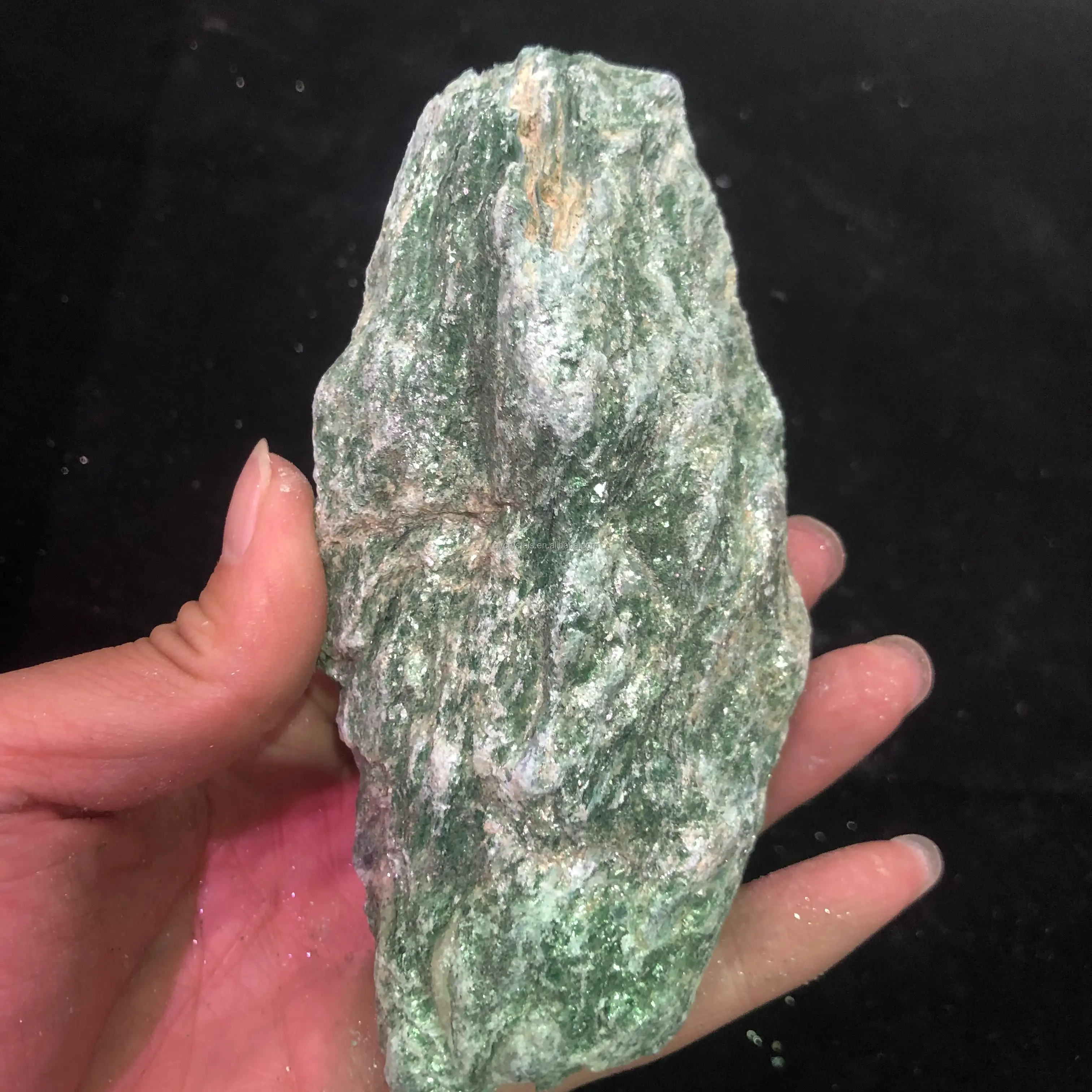 Bulk natural green mica raw stone specimen natural crystal quartz rough folk crafts on sale