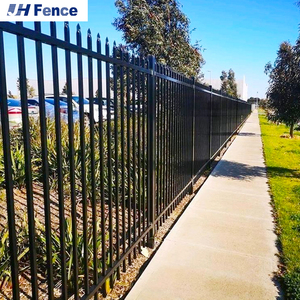 Yüksek kaliteli çelik konut güvenlik palisade çit metal kavisli çit taşınabilir pickets ferforje site eskrim - Product Image 4