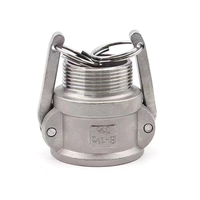 Conector Rápido de Acero Inoxidable 304 Tipo B, Rosca Externa Hembra, Cabezal de Alta Presión para Tubería de Agua, Junta Tipo Abrazadera, Tubo Liso