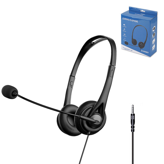 Hot Selling Monitor Gaming Mic Student test Headphone Microphone Call Center Office Business Earphone Wired Headset Microphone