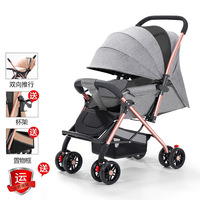 Échantillon Gratuit Poussette Pliable en Alliage, Chariot de Marche pour Bébé à Haute Position, Portable, Vente en Gros Transfrontalière, Peut Assister ou Allonger