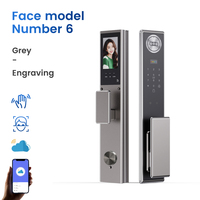 Cerradura Inteligente Totalmente Automática con Reconocimiento Facial, Huella Dactilar y Patrón de Palma, Desbloqueo Múltiple por Aplicación/Wi-Fi, para Puertas Correderas de Alta Resistencia