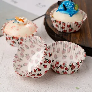 Kitchen Accessories New Product High Quality Food Grade Strawberry Pattern Paper Baking Tools Cupcake Baking Cups Muffin Liners