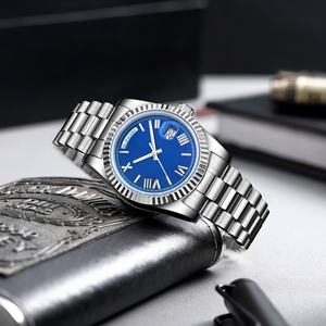 นาฬิกากลไกผู้ชายปฏิทินคู่39มม. ดีไซน์ใหม่แซฟไฟร์ NH36หรูกันน้ำได้100ม. - Product Image 4