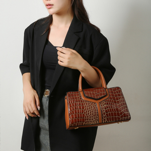 Sacs à main pour femmes en cuir de crocodile classique d'usine, sacs à main et portefeuilles personnalisés en PU, sacs fourre-tout pour femmes avec poche - Product Image 5